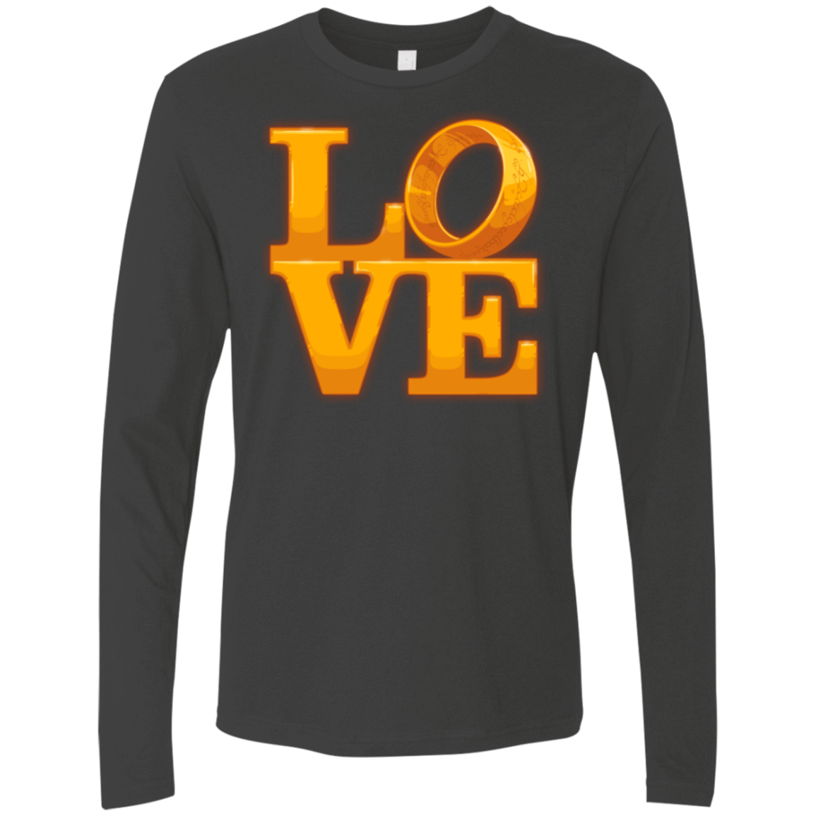 T-Shirts Heavy Metal / Small LOVE Lotr Ring Men's Premium Long Sleeve