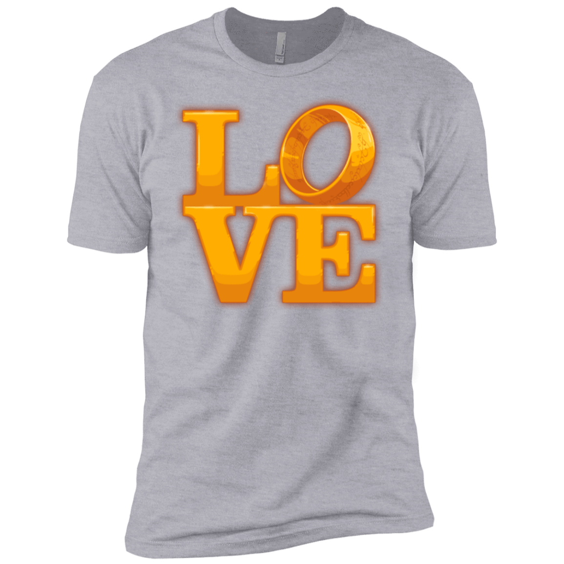T-Shirts Heather Grey / X-Small LOVE Lotr Ring Men's Premium T-Shirt