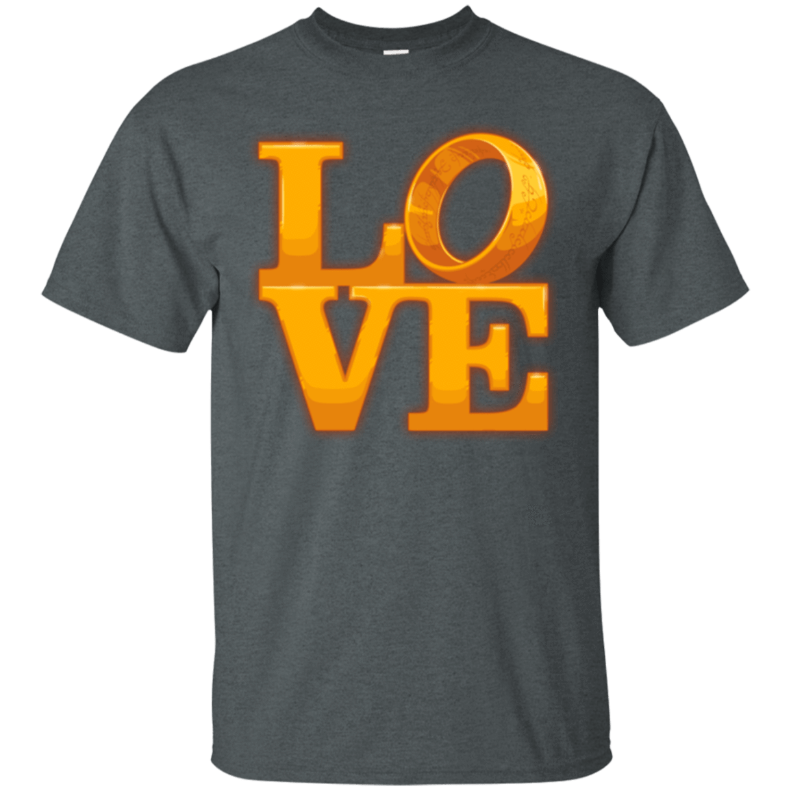 T-Shirts Dark Heather / Small LOVE Lotr Ring T-Shirt