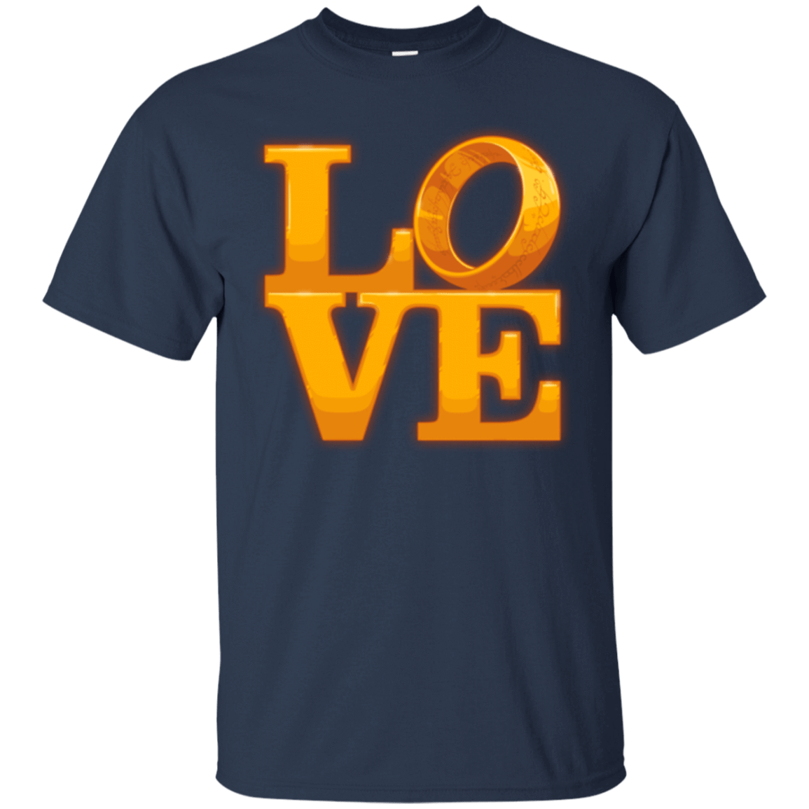 T-Shirts Navy / Small LOVE Lotr Ring T-Shirt