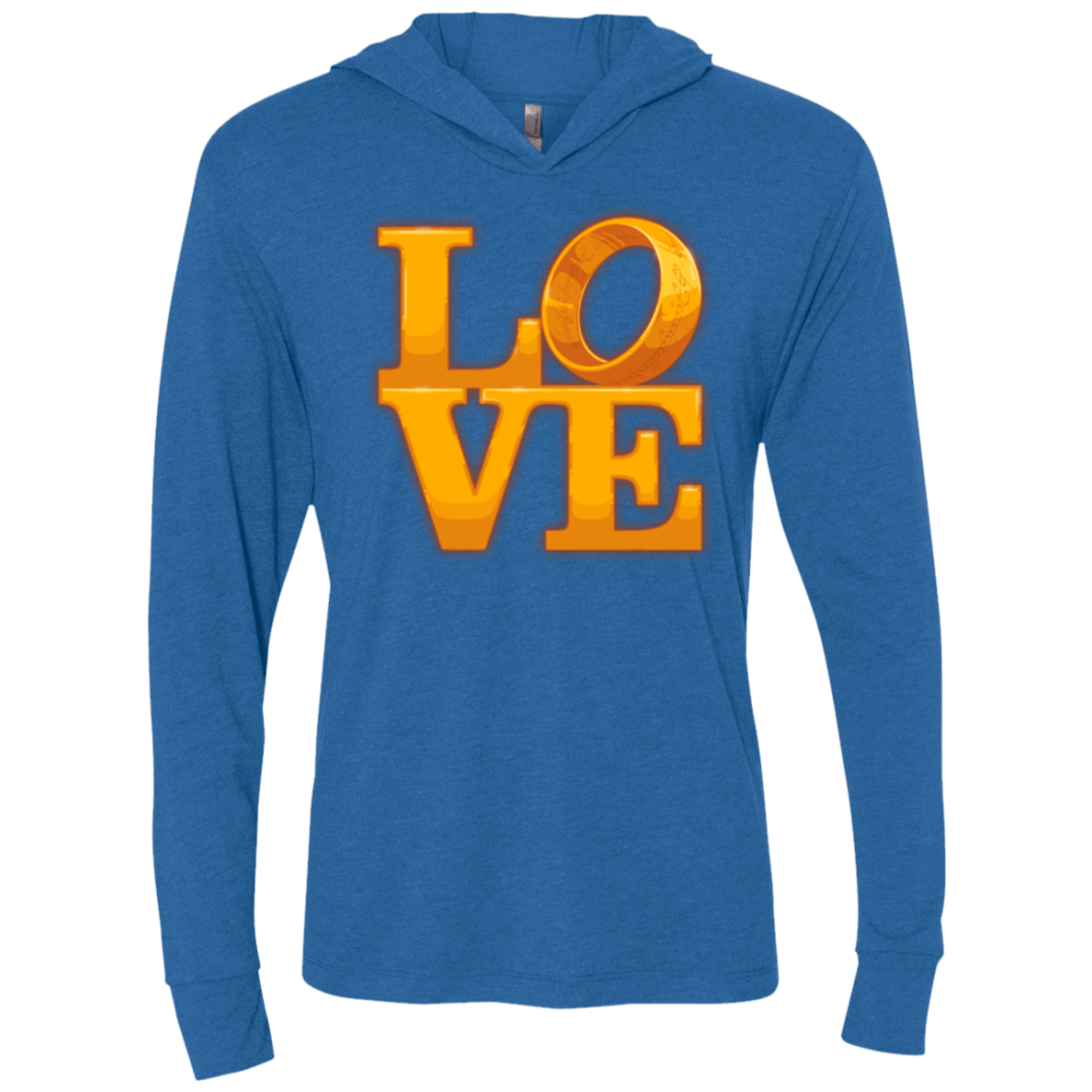T-Shirts Vintage Royal / X-Small LOVE Lotr Ring Triblend Long Sleeve Hoodie Tee