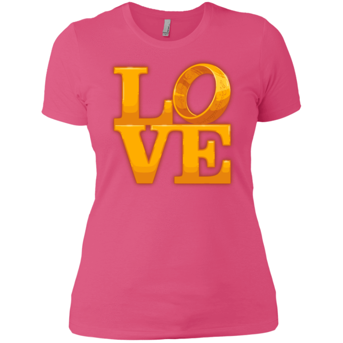 T-Shirts Hot Pink / X-Small LOVE Lotr Ring Women's Premium T-Shirt