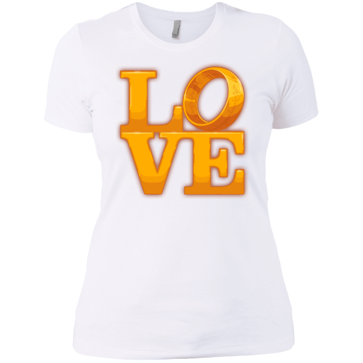 T-Shirts White / X-Small LOVE Lotr Ring Women's Premium T-Shirt