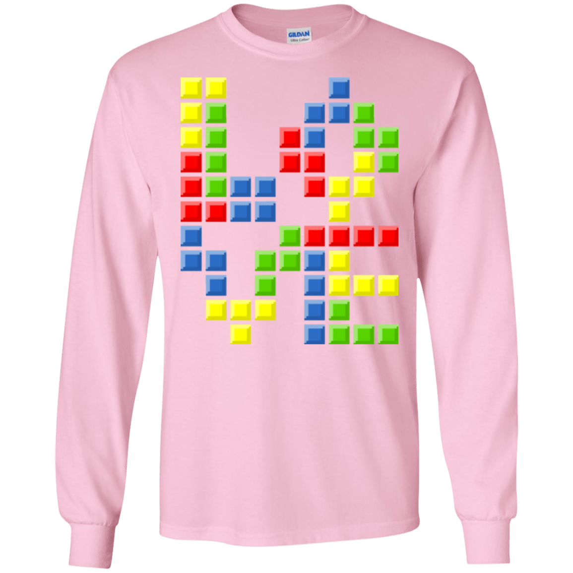 T-Shirts Light Pink / S Love Puzzles Men's Long Sleeve T-Shirt