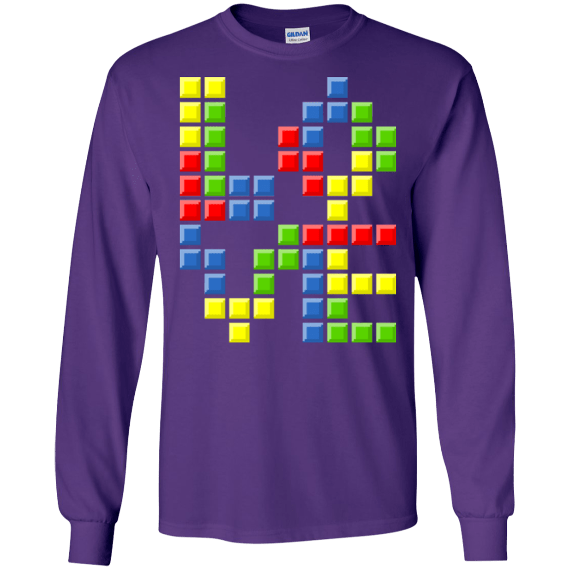 T-Shirts Purple / S Love Puzzles Men's Long Sleeve T-Shirt