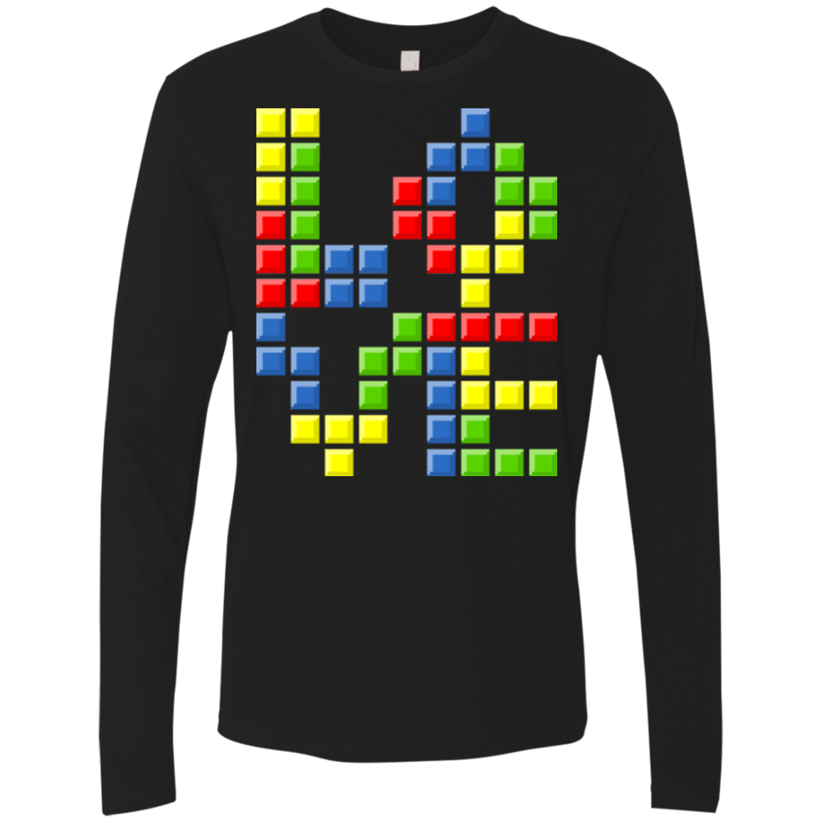 T-Shirts Black / S Love Puzzles Men's Premium Long Sleeve