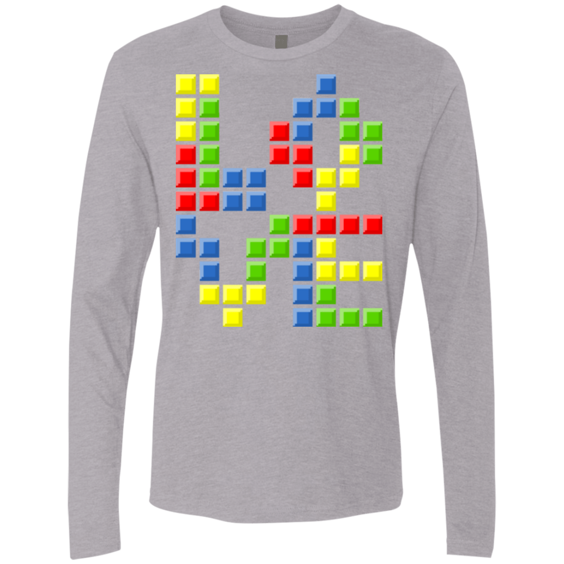 T-Shirts Heather Grey / S Love Puzzles Men's Premium Long Sleeve