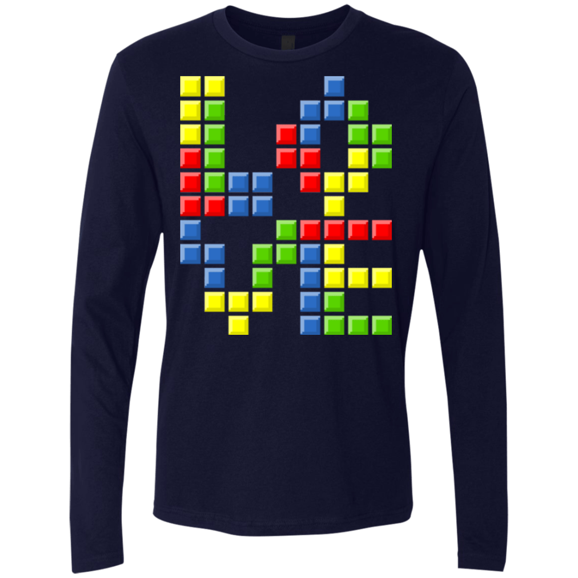 T-Shirts Midnight Navy / S Love Puzzles Men's Premium Long Sleeve