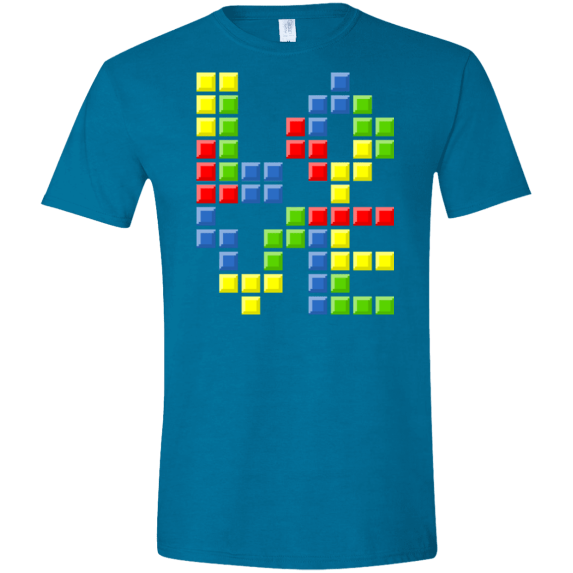 T-Shirts Antique Sapphire / S Love Puzzles Men's Semi-Fitted Softstyle