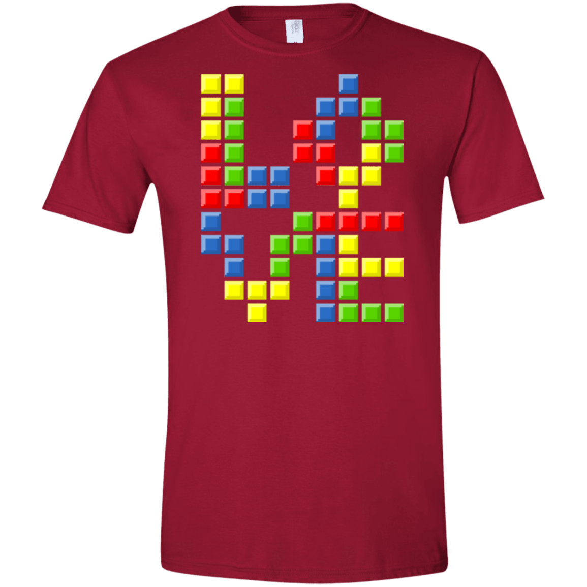 T-Shirts Cardinal Red / S Love Puzzles Men's Semi-Fitted Softstyle
