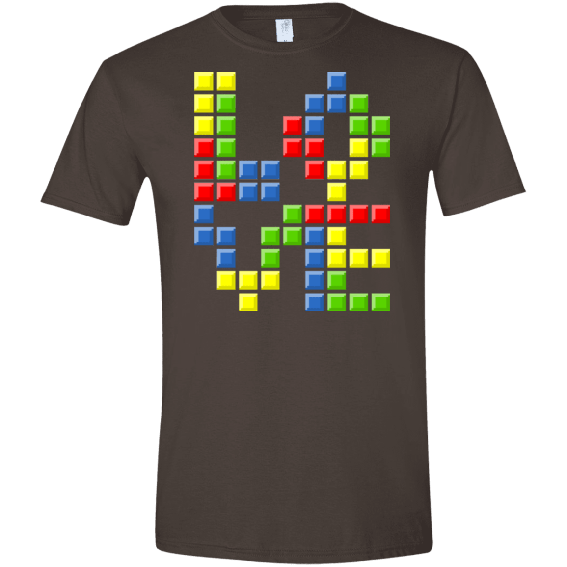 T-Shirts Dark Chocolate / S Love Puzzles Men's Semi-Fitted Softstyle