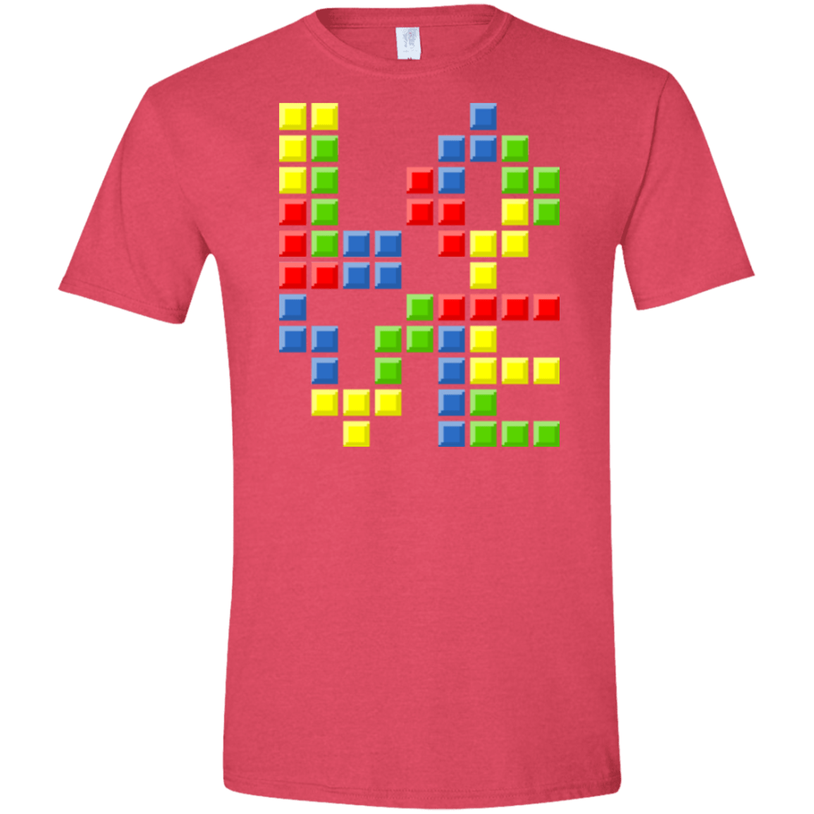 T-Shirts Heather Red / S Love Puzzles Men's Semi-Fitted Softstyle