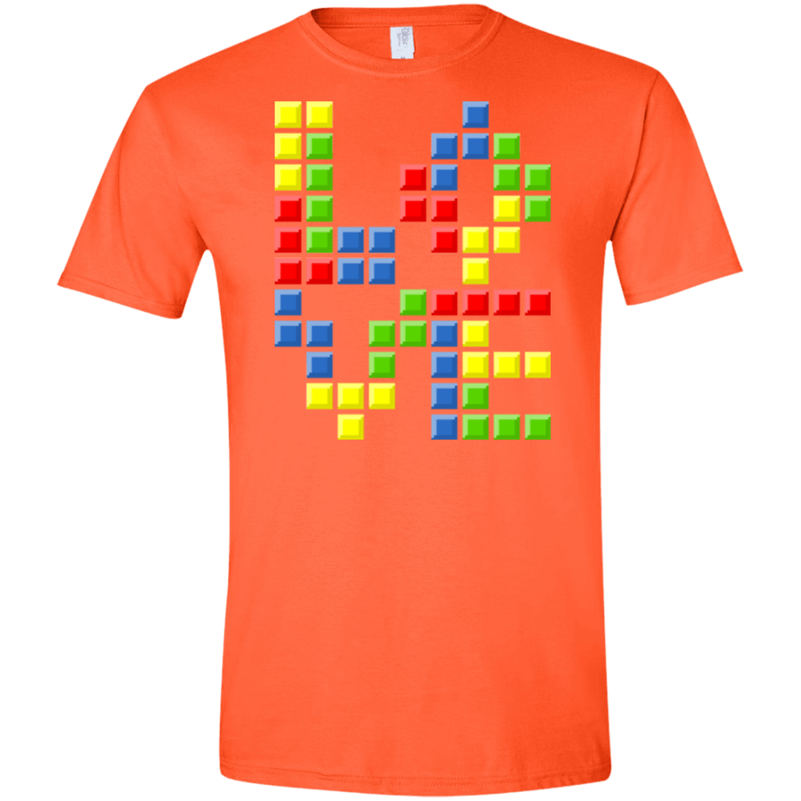 T-Shirts Orange / S Love Puzzles Men's Semi-Fitted Softstyle