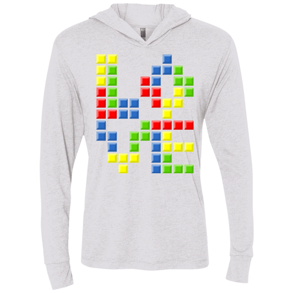 T-Shirts Heather White / X-Small Love Puzzles Triblend Long Sleeve Hoodie Tee