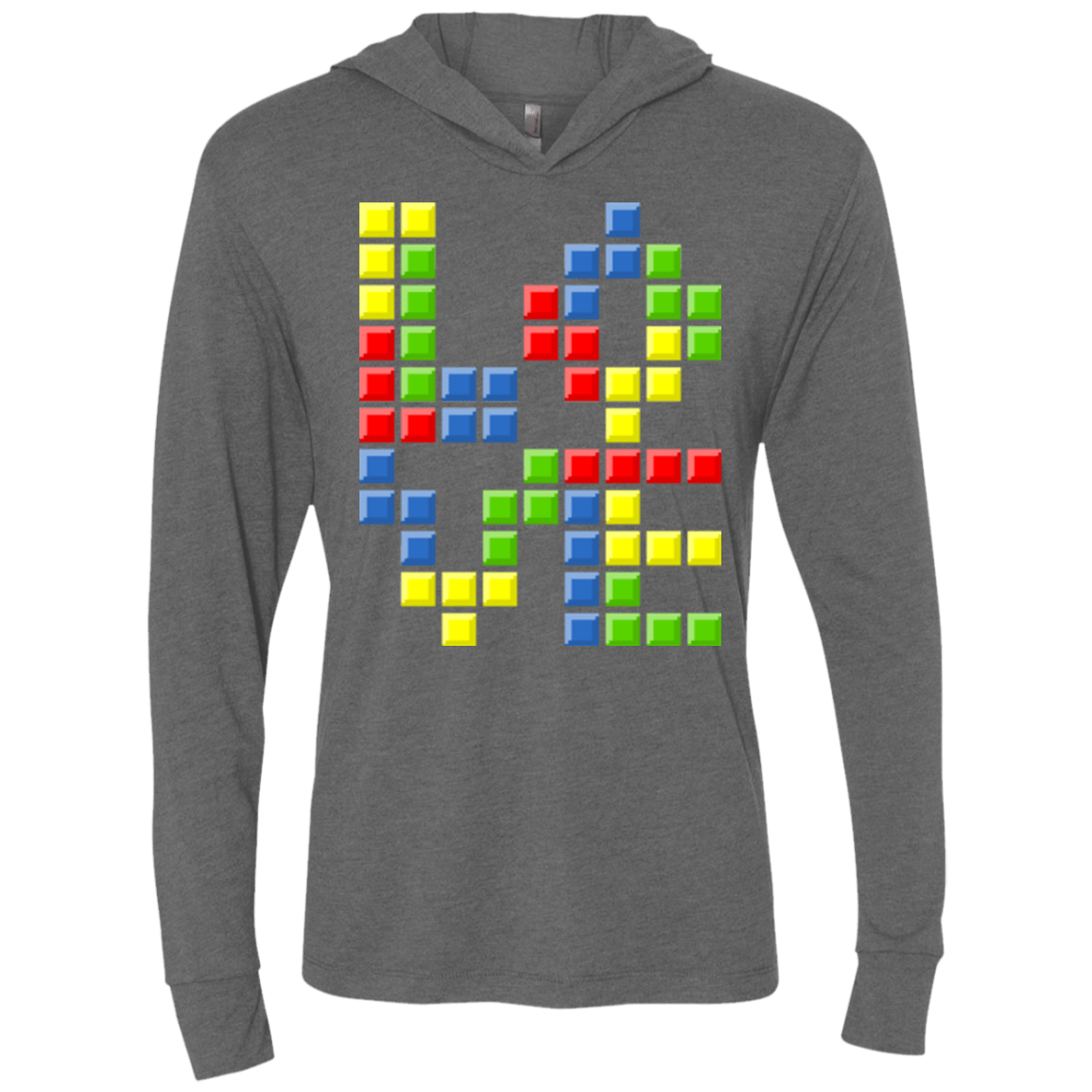 T-Shirts Premium Heather / X-Small Love Puzzles Triblend Long Sleeve Hoodie Tee