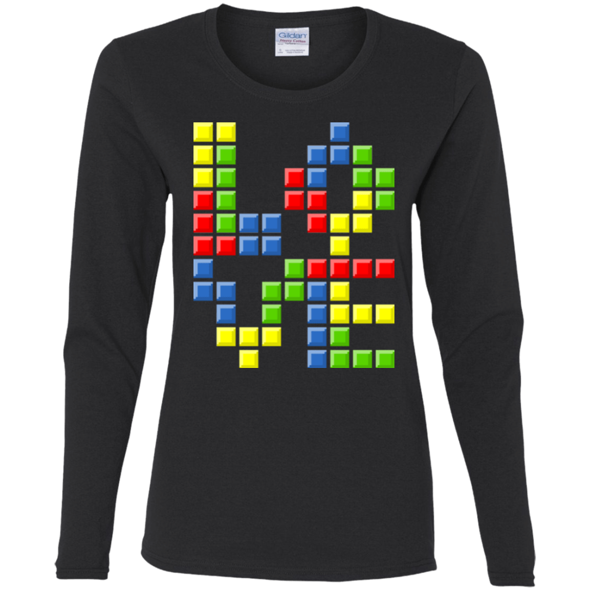 T-Shirts Black / S Love Puzzles Women's Long Sleeve T-Shirt