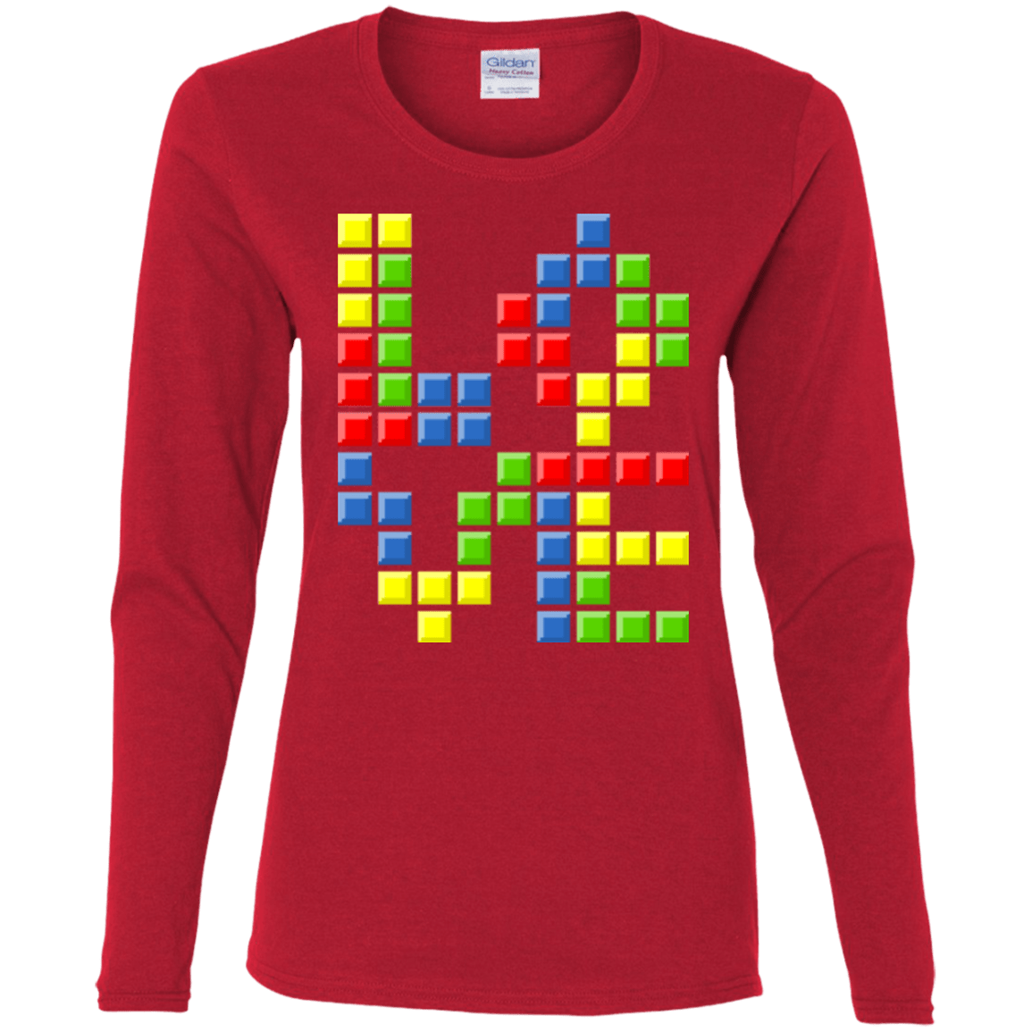 T-Shirts Red / S Love Puzzles Women's Long Sleeve T-Shirt