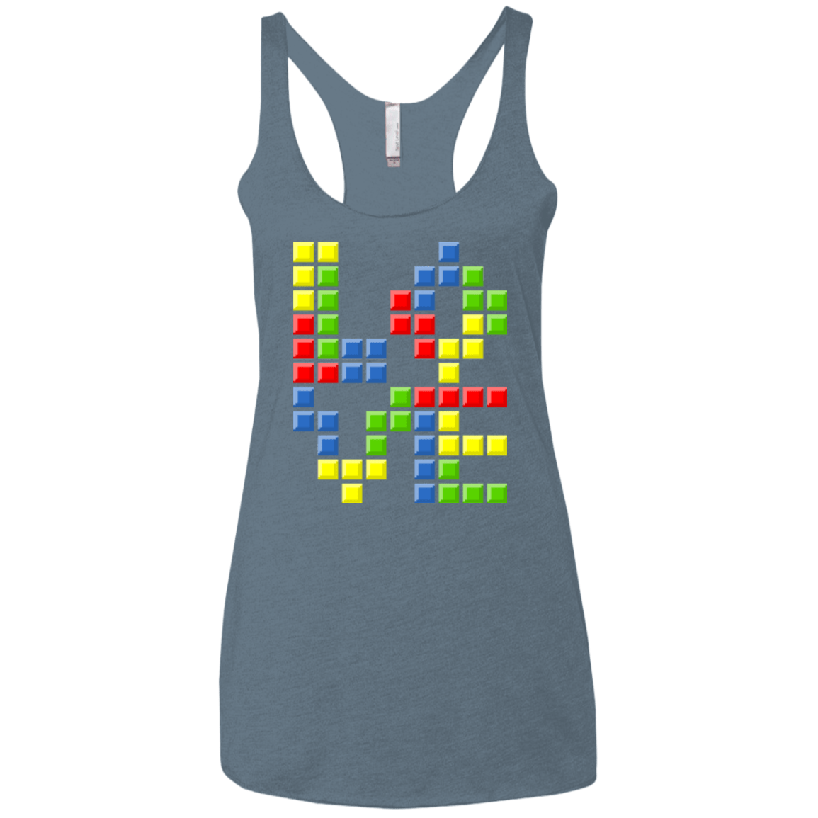 T-Shirts Indigo / X-Small Love Puzzles Women's Triblend Racerback Tank