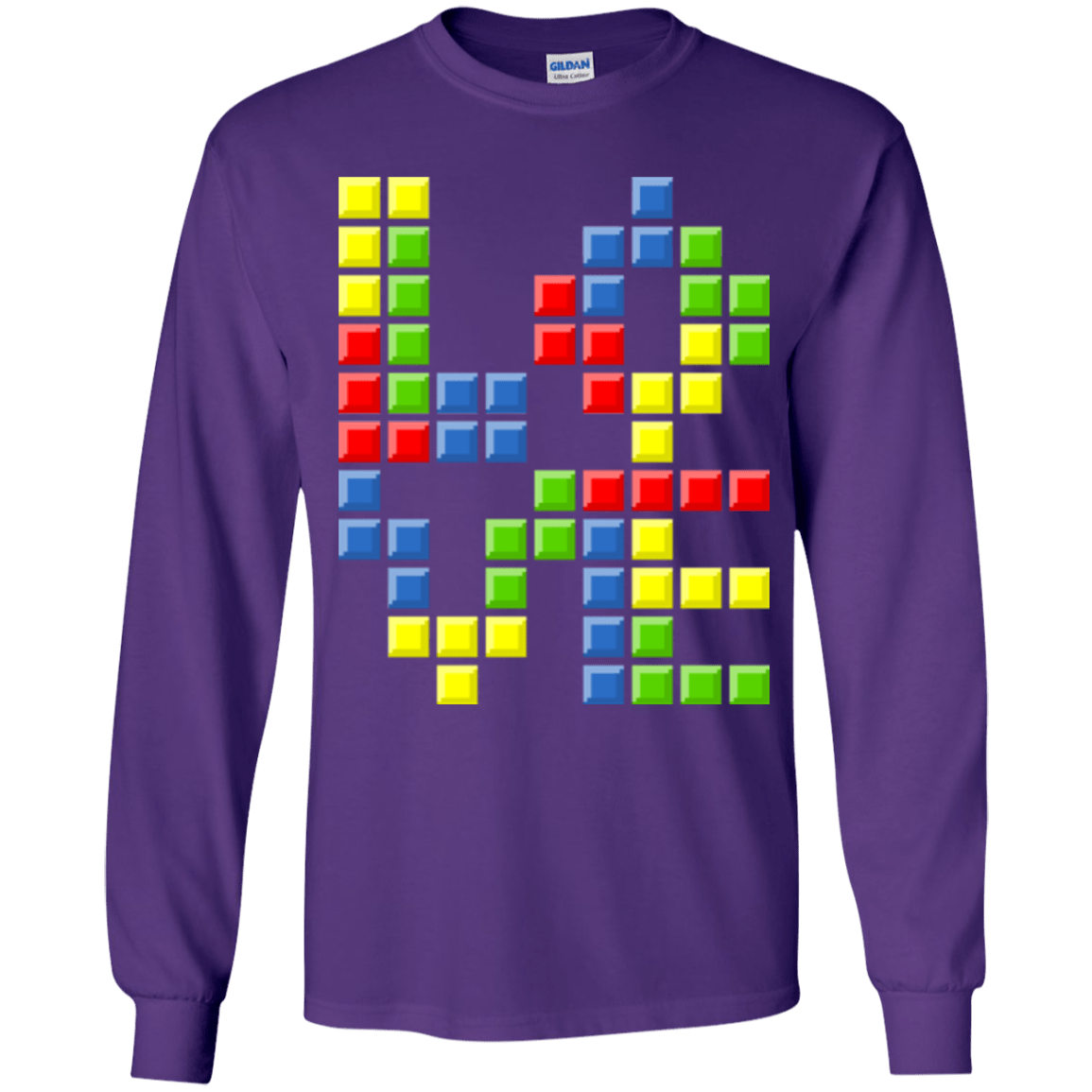 T-Shirts Purple / YS Love Puzzles Youth Long Sleeve T-Shirt