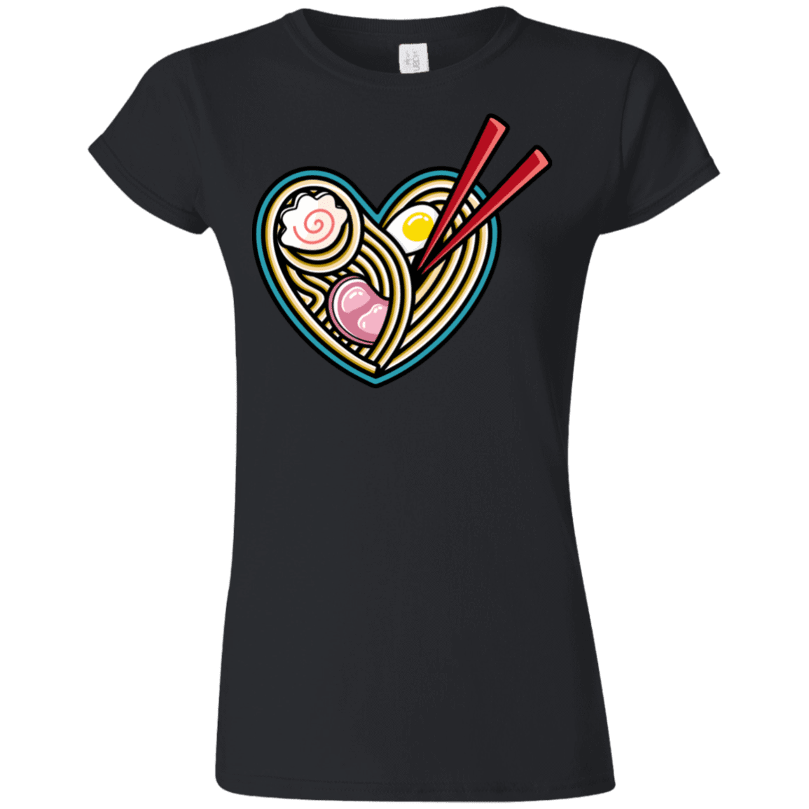 T-Shirts Black / S Love Ramen Junior Slimmer-Fit T-Shirt