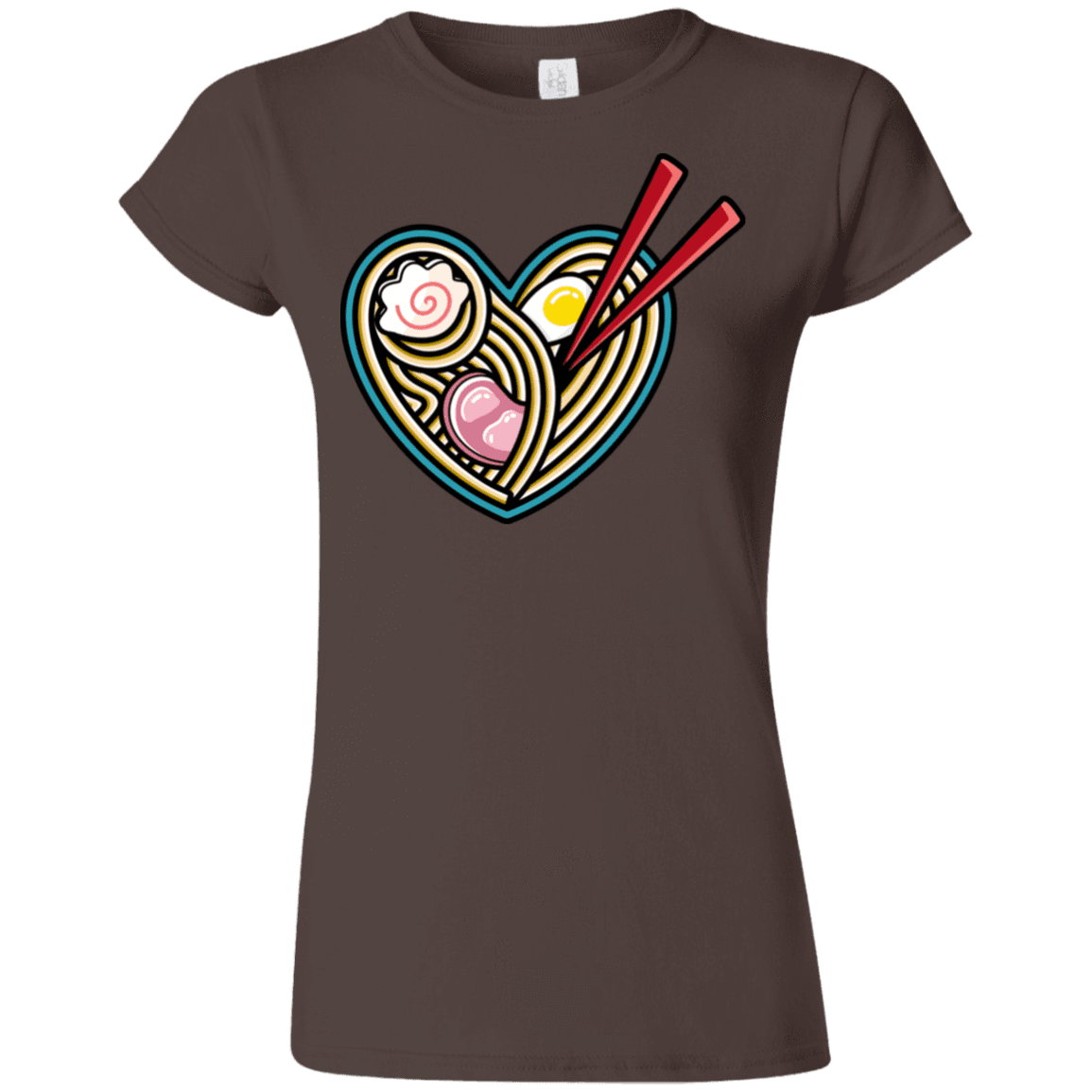 T-Shirts Dark Chocolate / S Love Ramen Junior Slimmer-Fit T-Shirt