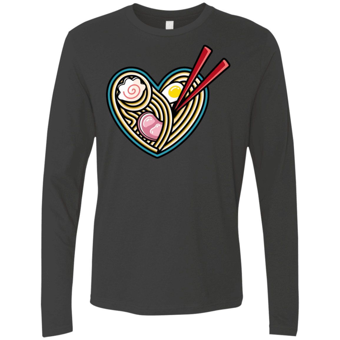 T-Shirts Heavy Metal / S Love Ramen Men's Premium Long Sleeve