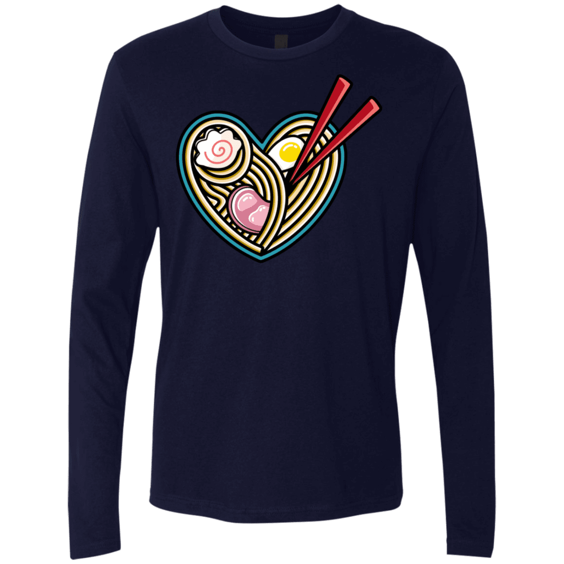 T-Shirts Midnight Navy / S Love Ramen Men's Premium Long Sleeve