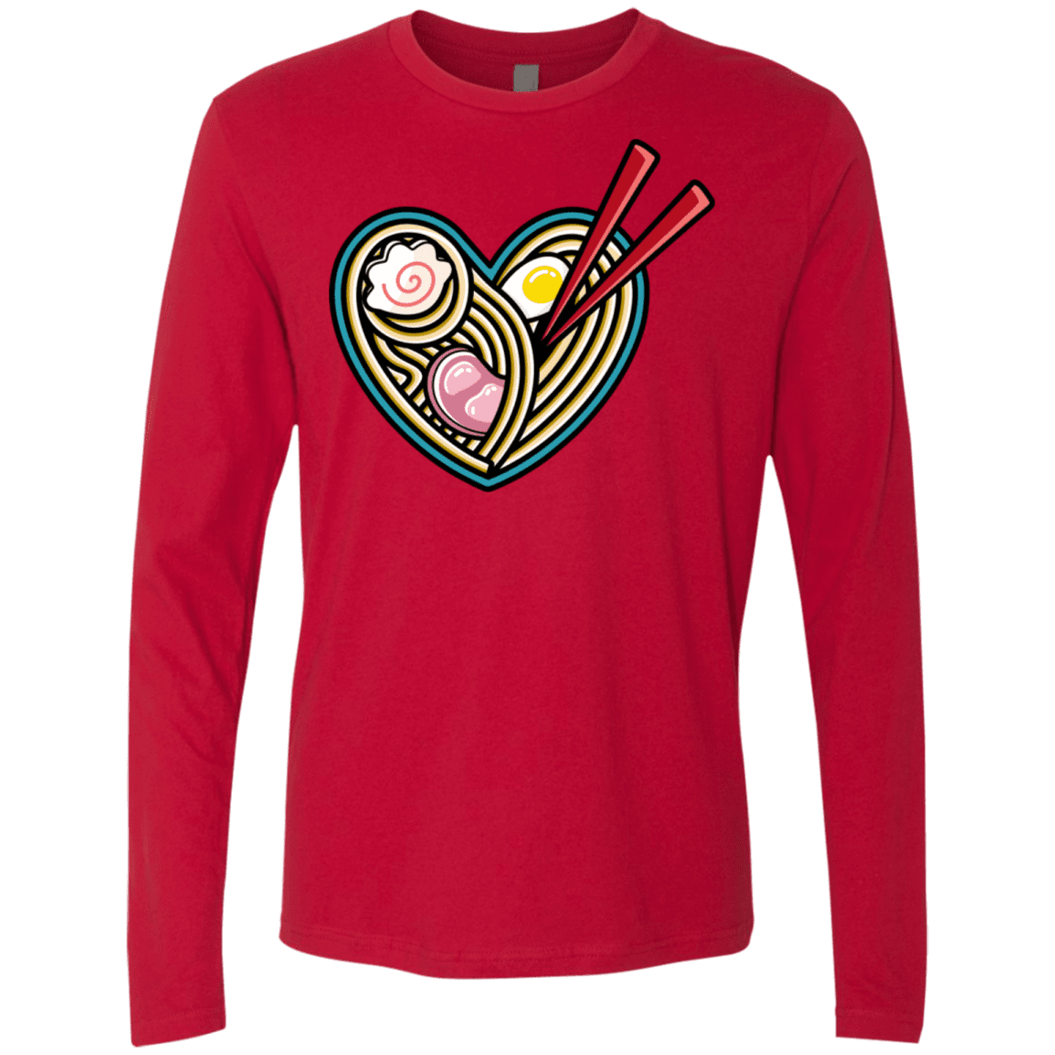 T-Shirts Red / S Love Ramen Men's Premium Long Sleeve