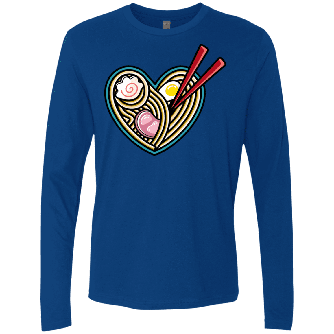 T-Shirts Royal / S Love Ramen Men's Premium Long Sleeve