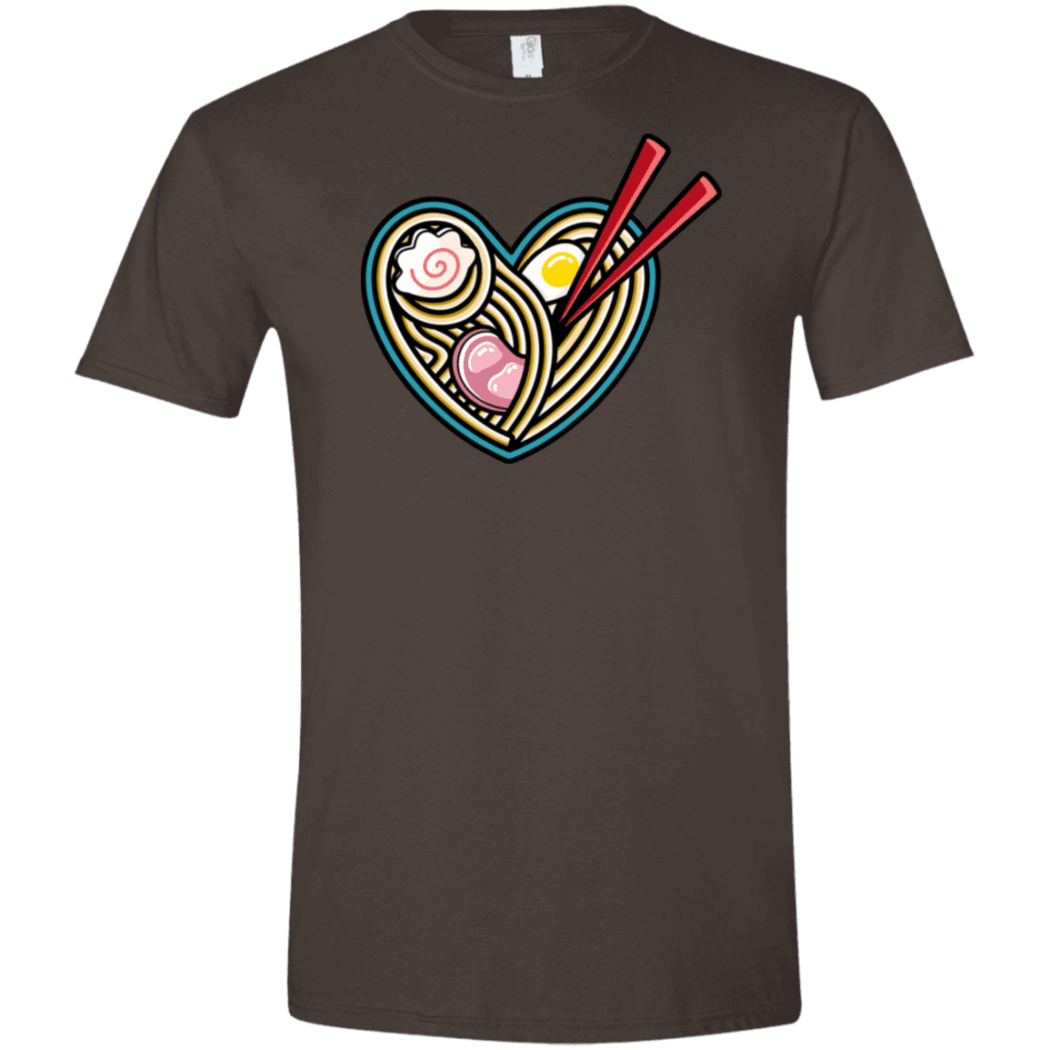 T-Shirts Dark Chocolate / S Love Ramen Men's Semi-Fitted Softstyle