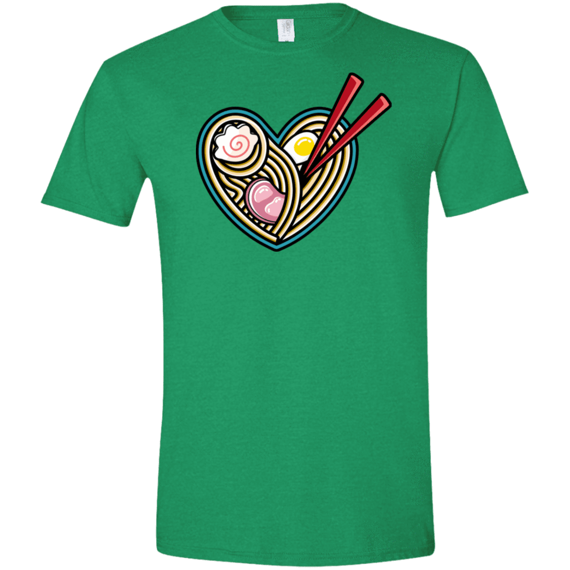 T-Shirts Heather Irish Green / M Love Ramen Men's Semi-Fitted Softstyle