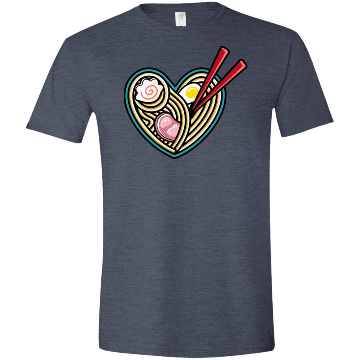 T-Shirts Heather Navy / S Love Ramen Men's Semi-Fitted Softstyle