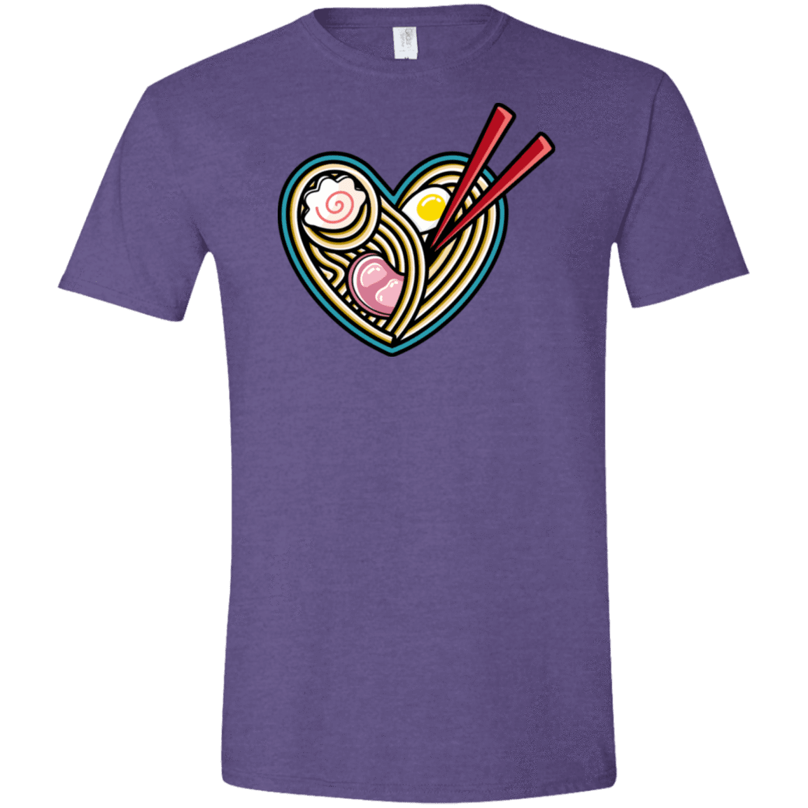 T-Shirts Heather Purple / S Love Ramen Men's Semi-Fitted Softstyle