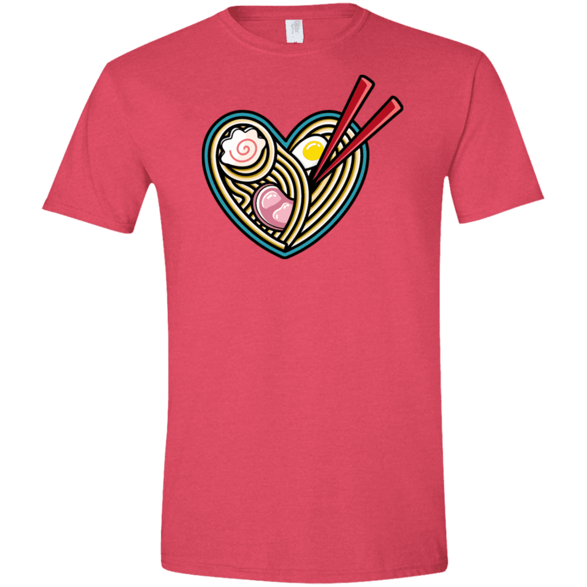 T-Shirts Heather Red / S Love Ramen Men's Semi-Fitted Softstyle