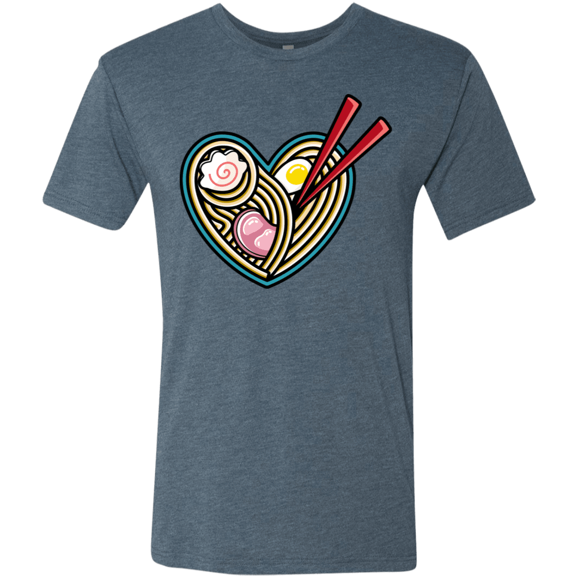 T-Shirts Indigo / S Love Ramen Men's Triblend T-Shirt