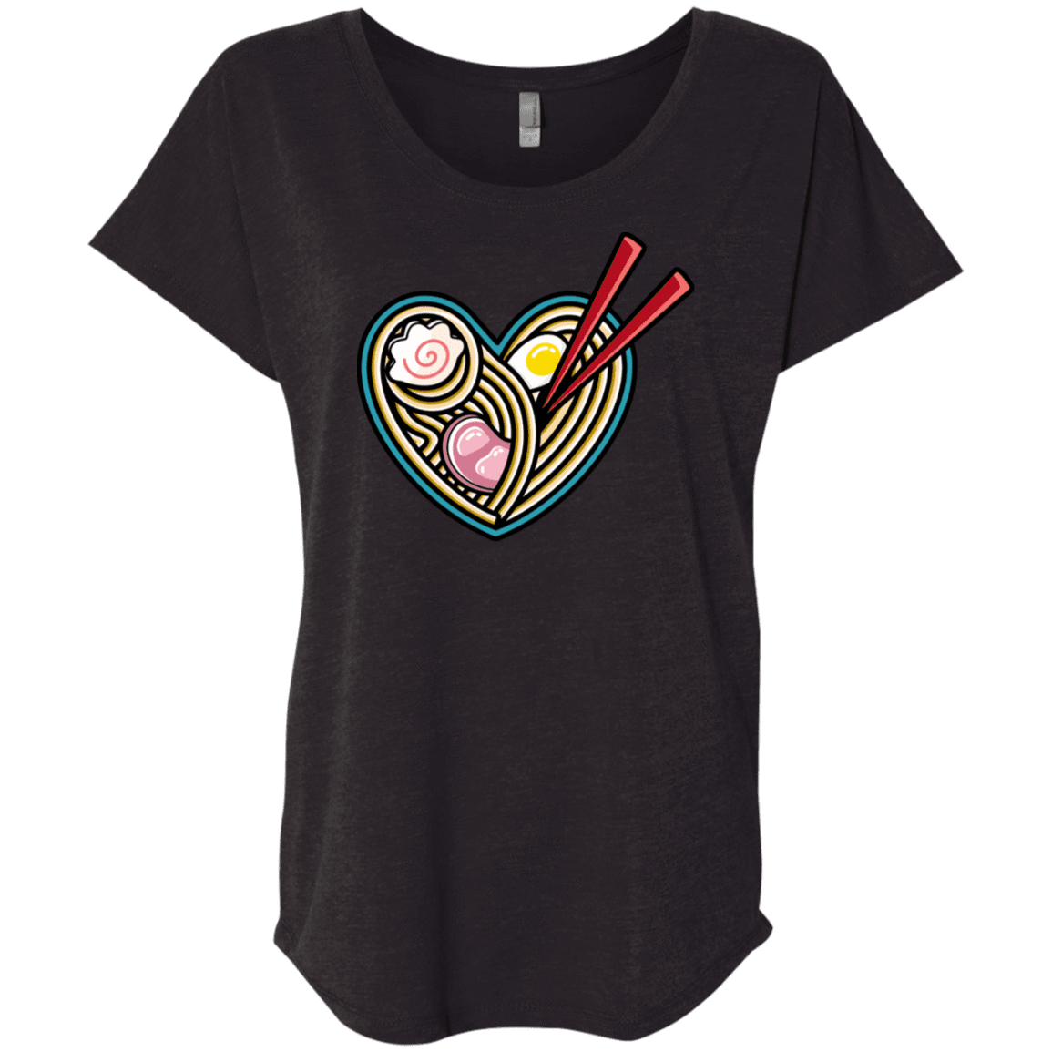 T-Shirts Vintage Black / X-Small Love Ramen Triblend Dolman Sleeve