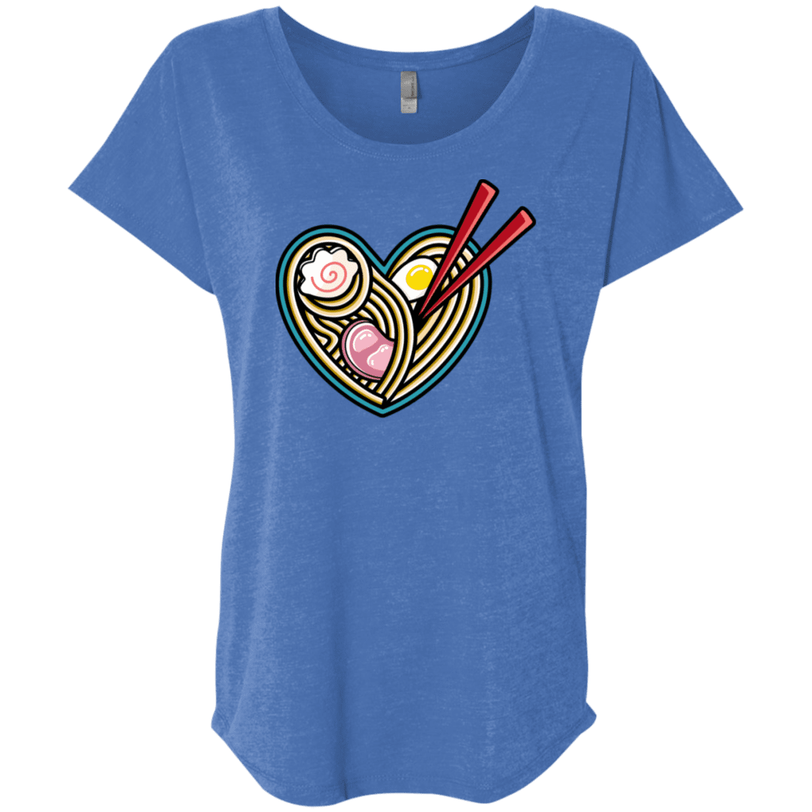T-Shirts Vintage Royal / X-Small Love Ramen Triblend Dolman Sleeve