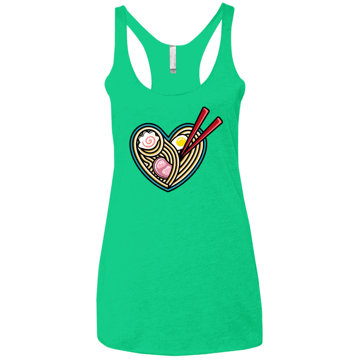 T-Shirts Envy / X-Small Love Ramen Women's Triblend Racerback Tank