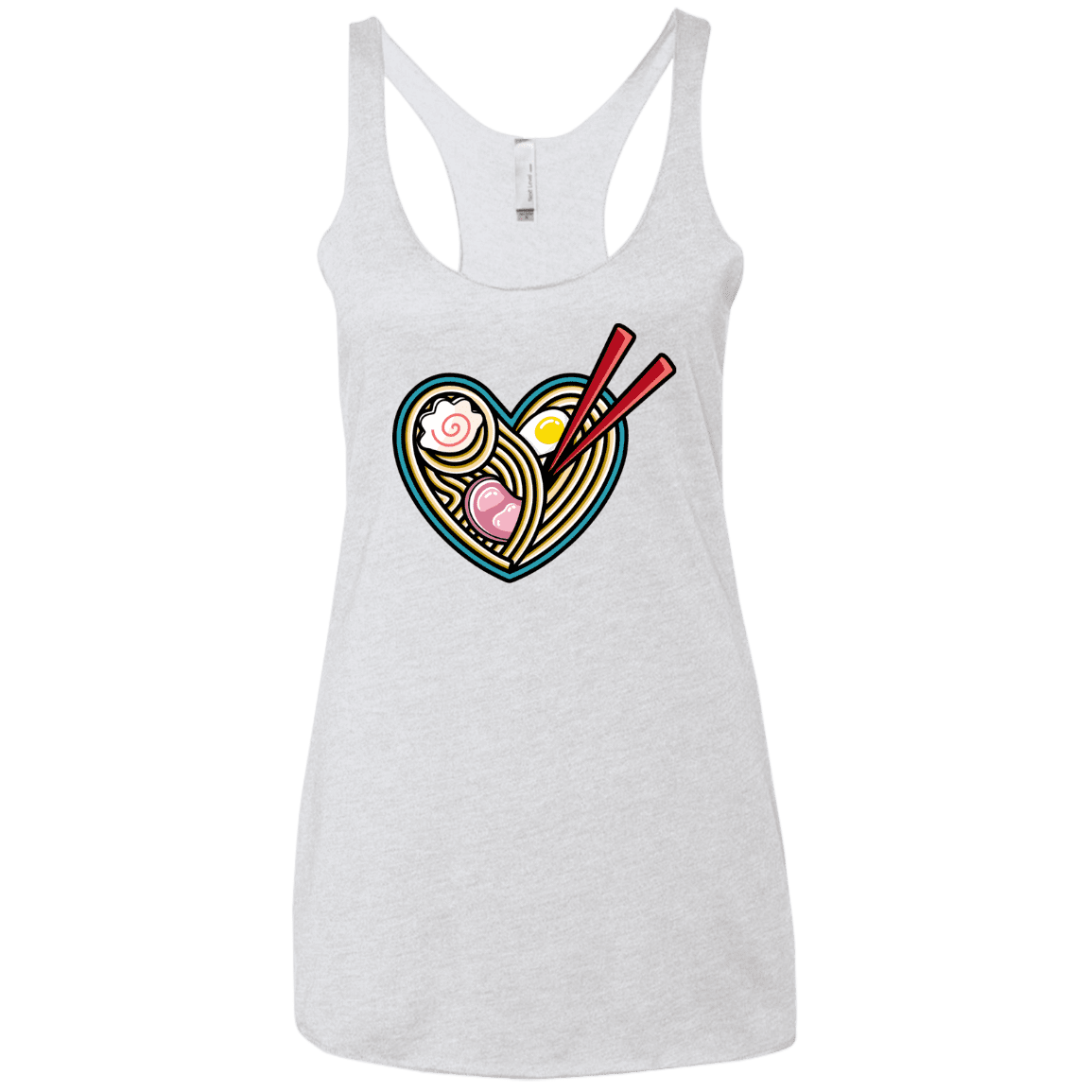 T-Shirts Heather White / X-Small Love Ramen Women's Triblend Racerback Tank