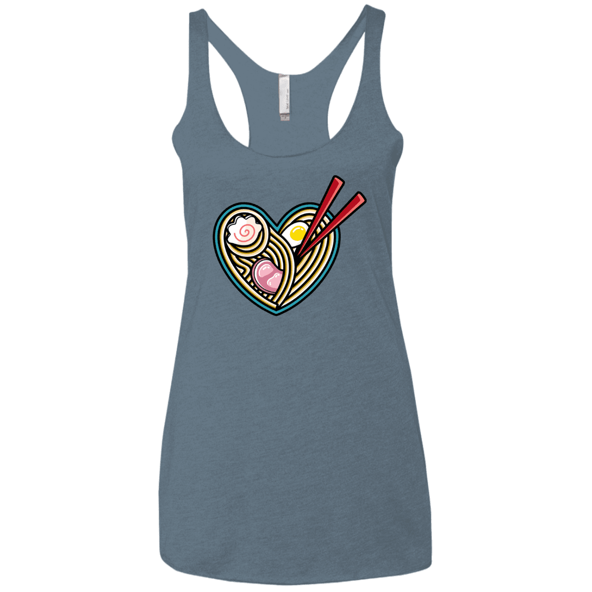 T-Shirts Indigo / X-Small Love Ramen Women's Triblend Racerback Tank