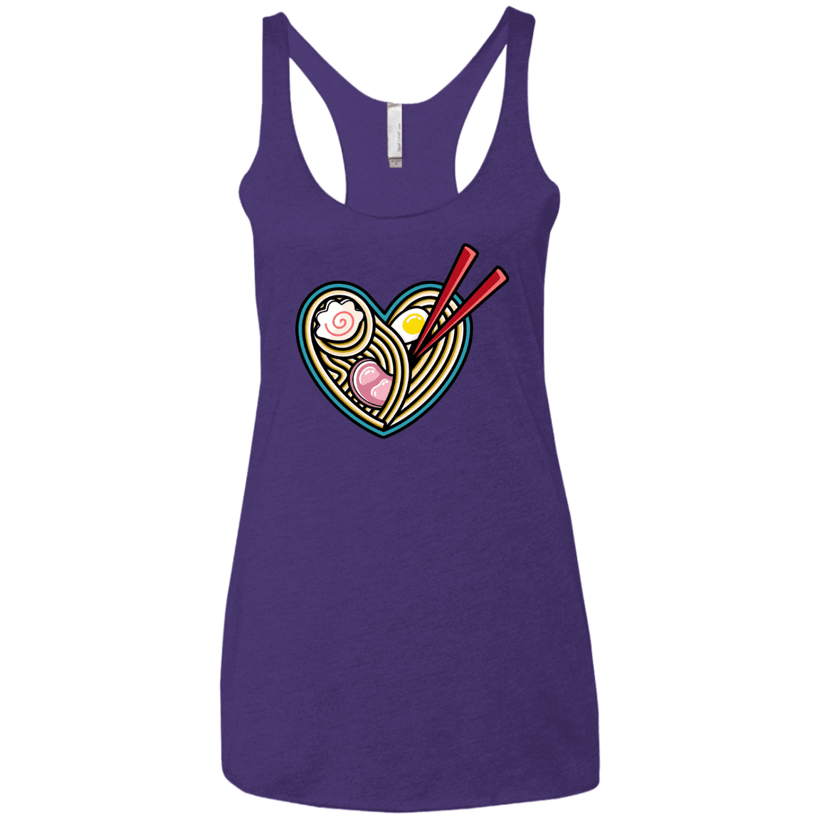 T-Shirts Purple Rush / X-Small Love Ramen Women's Triblend Racerback Tank