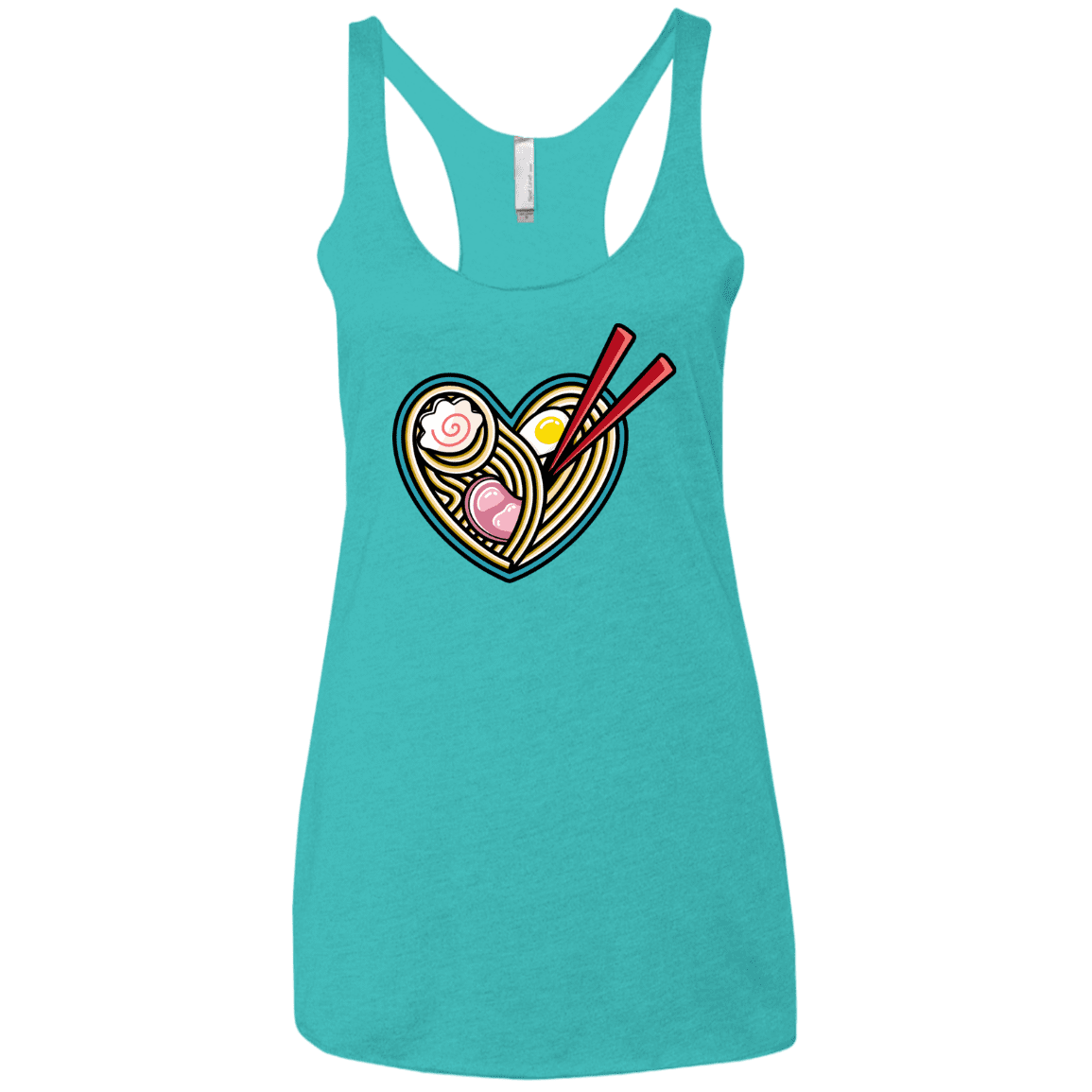 T-Shirts Tahiti Blue / X-Small Love Ramen Women's Triblend Racerback Tank