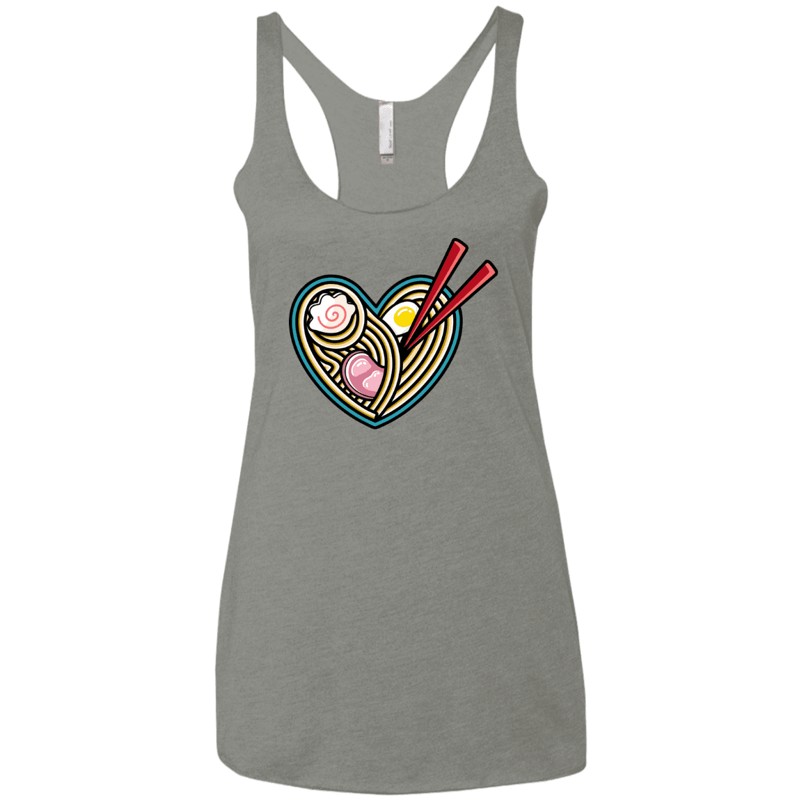 T-Shirts Venetian Grey / X-Small Love Ramen Women's Triblend Racerback Tank