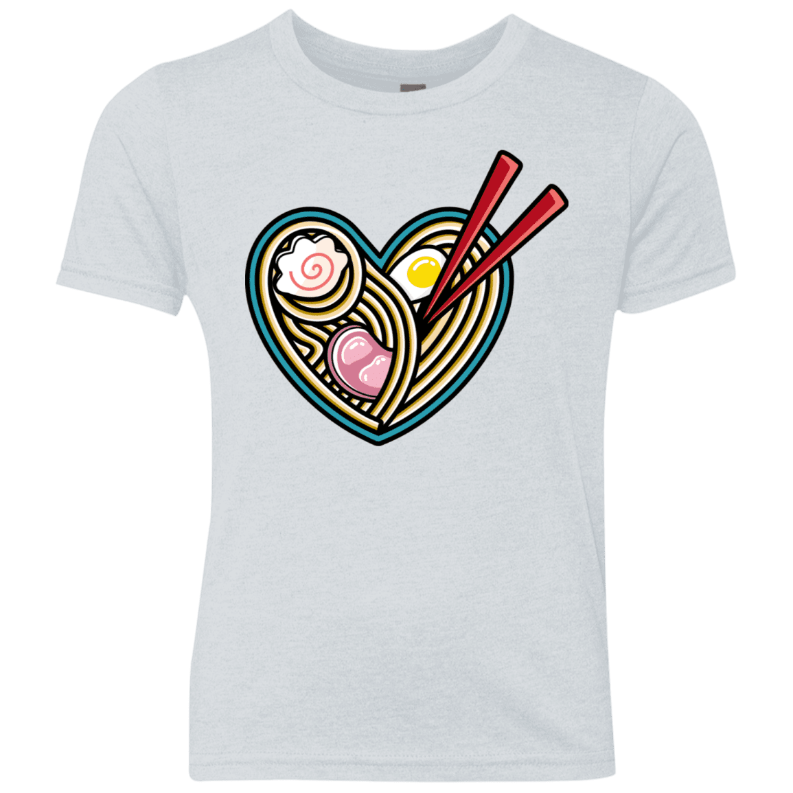 T-Shirts Heather White / YXS Love Ramen Youth Triblend T-Shirt