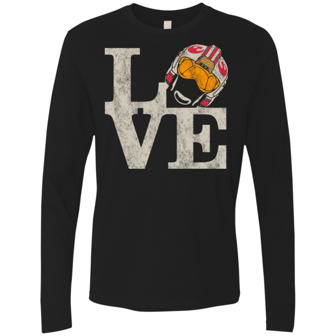 T-Shirts Black / Small LOVE Rebel Pilot Men's Premium Long Sleeve