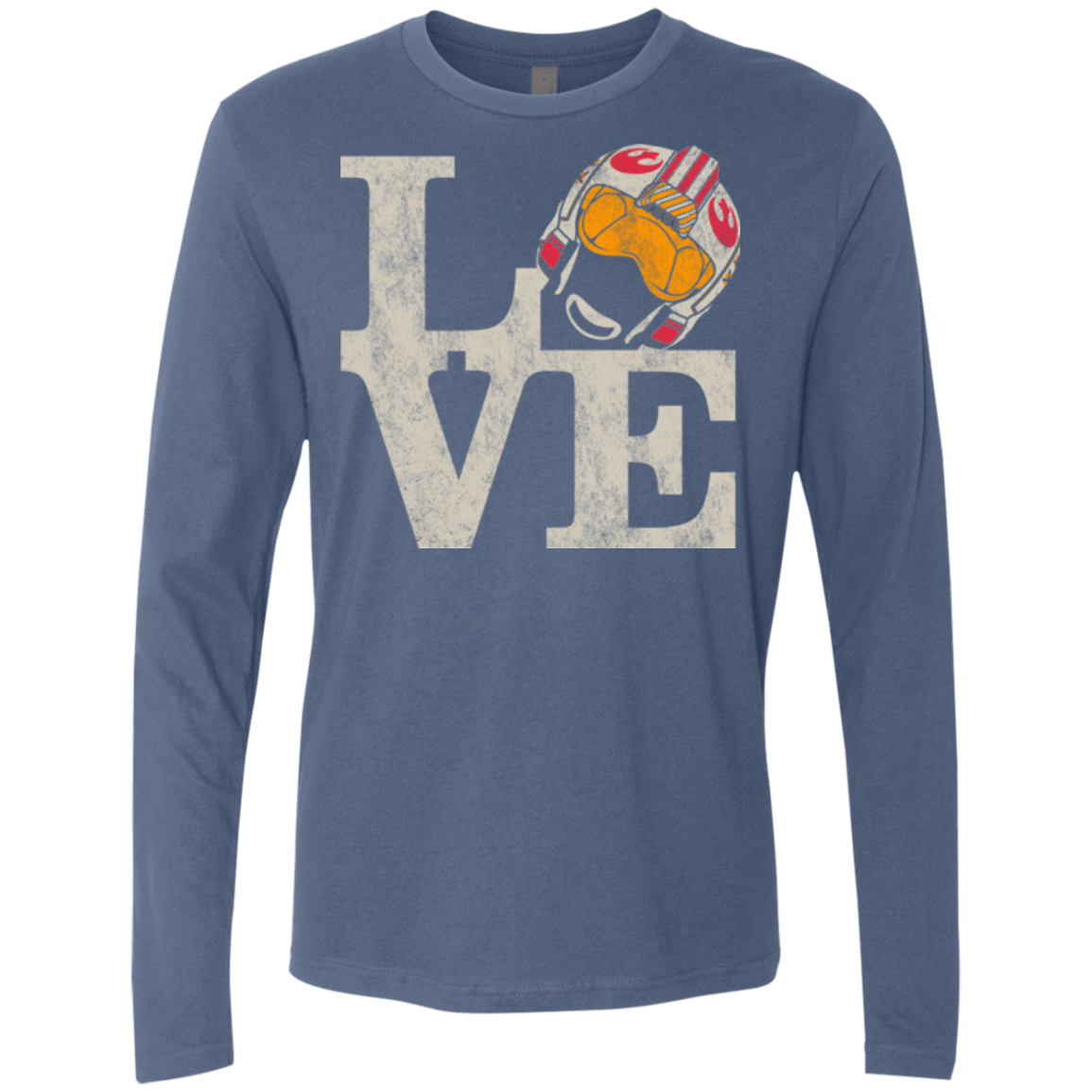 T-Shirts Indigo / Small LOVE Rebel Pilot Men's Premium Long Sleeve