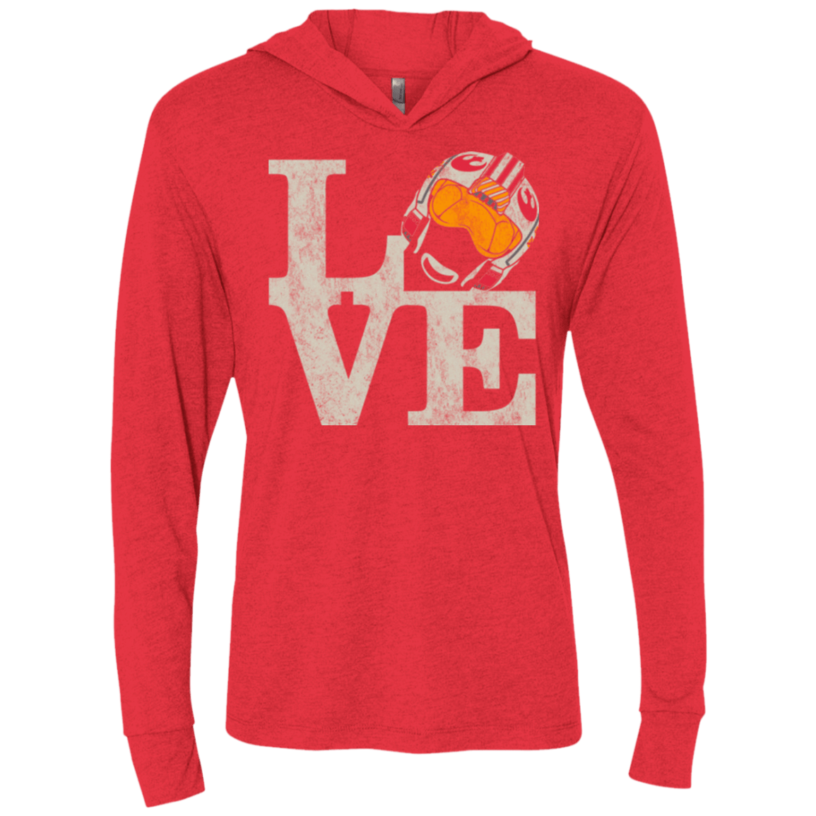 T-Shirts Vintage Red / X-Small LOVE Rebel Pilot Triblend Long Sleeve Hoodie Tee