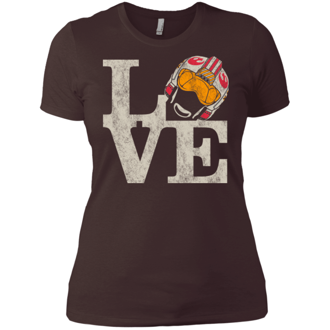T-Shirts Dark Chocolate / X-Small LOVE Rebel Pilot Women's Premium T-Shirt