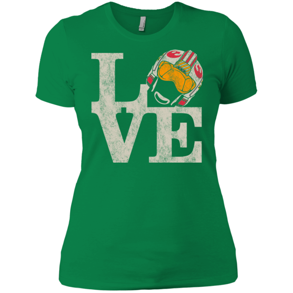 T-Shirts Kelly Green / X-Small LOVE Rebel Pilot Women's Premium T-Shirt