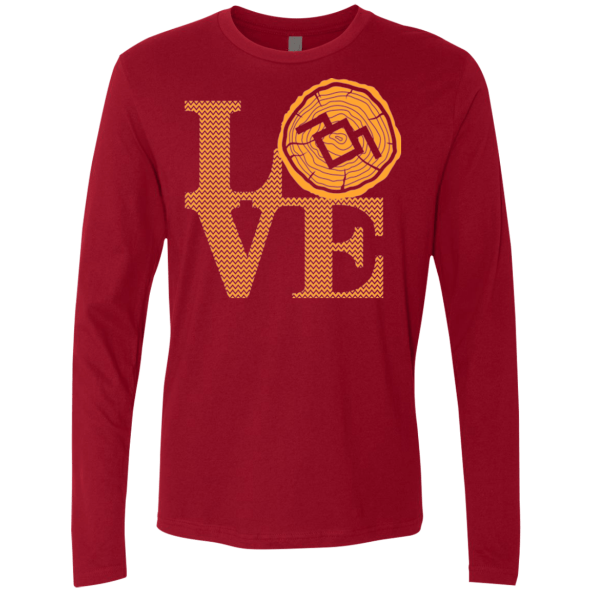 T-Shirts Cardinal / Small LOVE TWIN PEAKS Men's Premium Long Sleeve